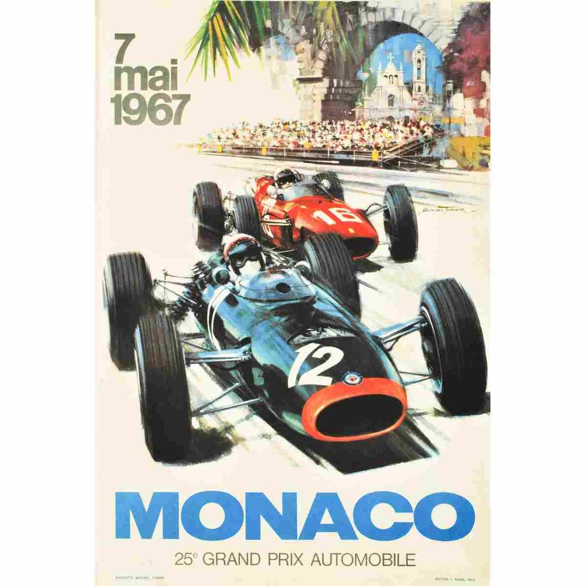 michael turner grand prix de monaco 1967 2 Advert A4 Photo Print