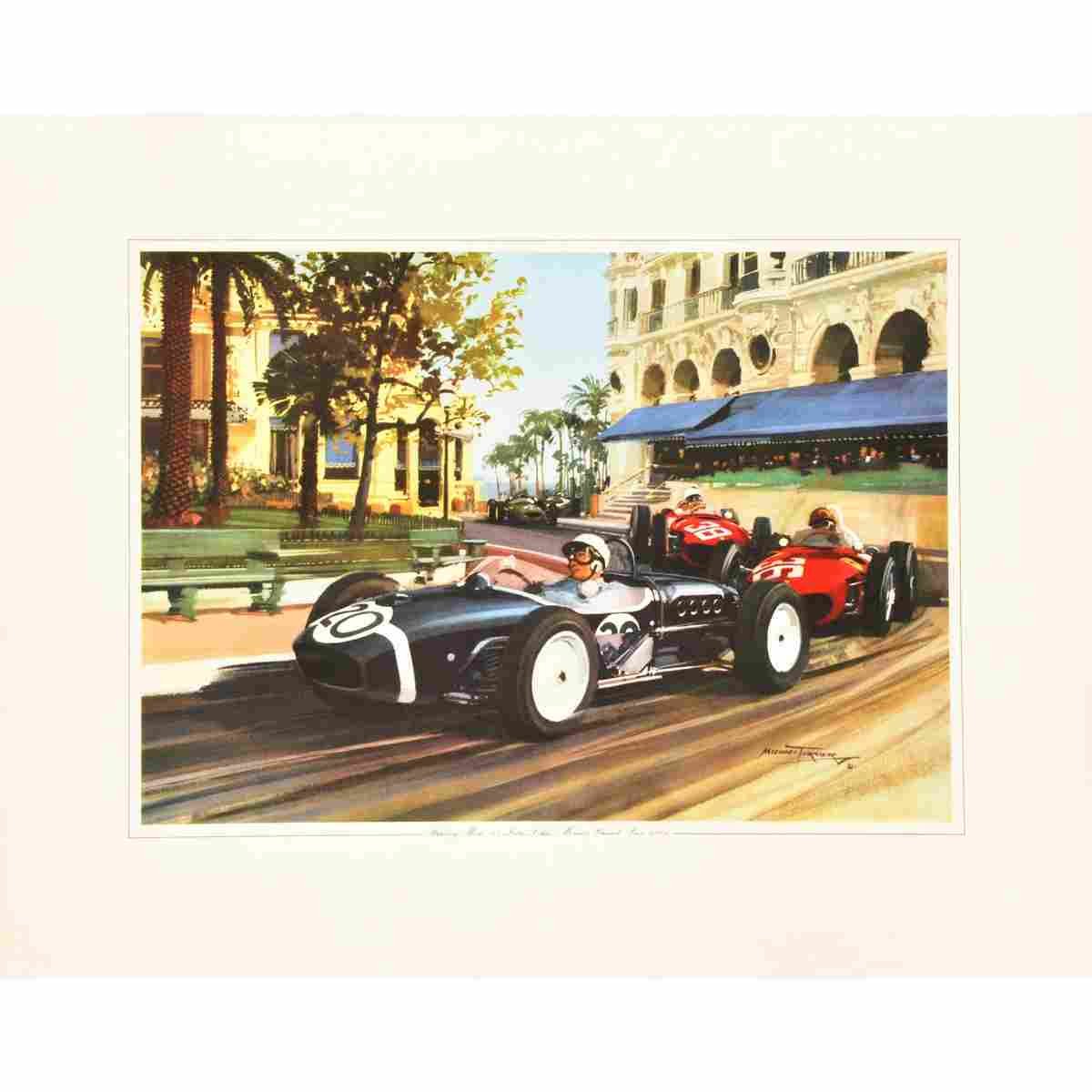 michael turner stirling moss monaco 1961 2 Advert A4 Photo Print