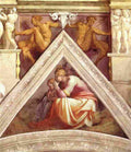 michelangelo Ancestors of Christ figures five Art A4 Photo Print