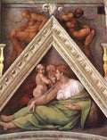 michelangelo Ancestors of Christ figures four Art A4 Photo Print