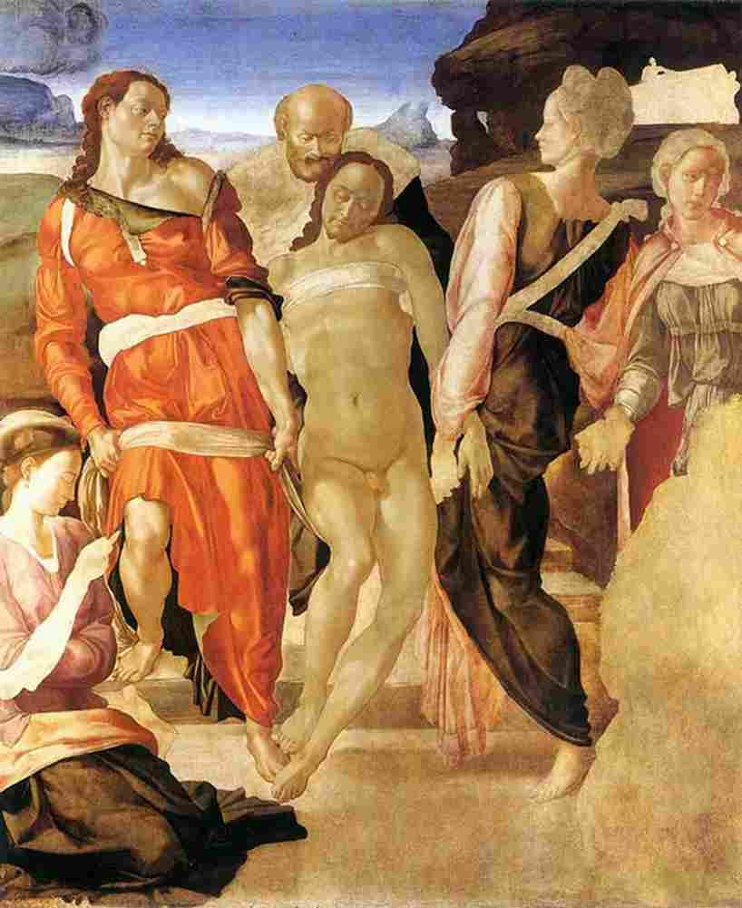 michelangelo Entombment Art A4 Photo Print