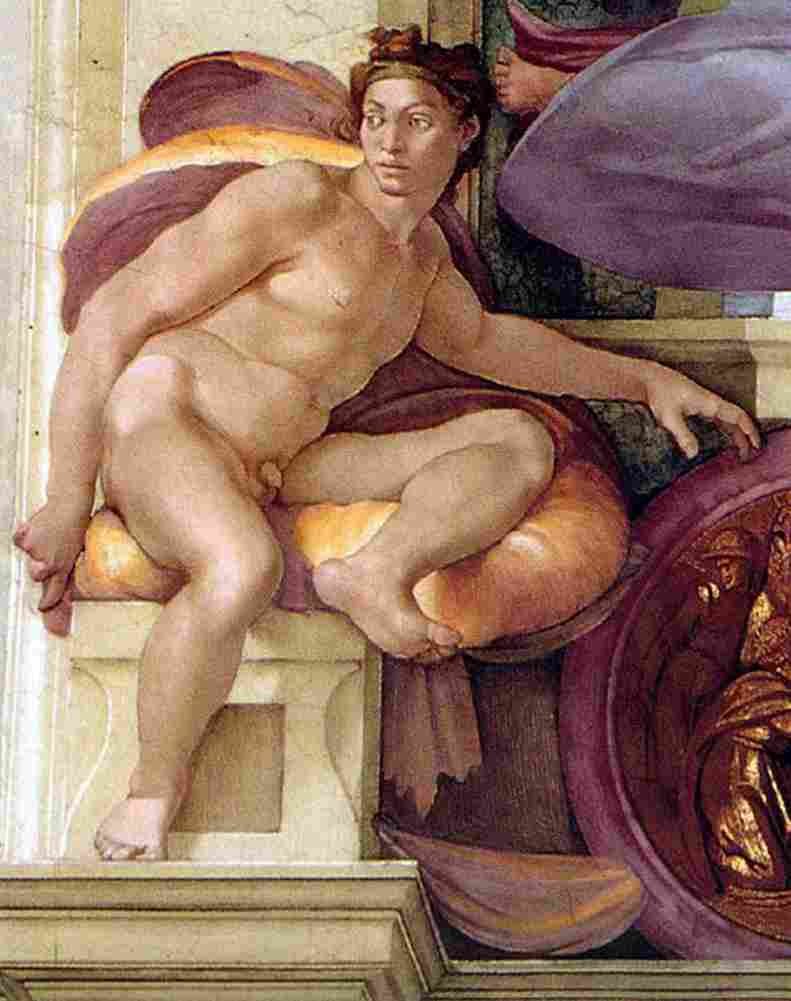 michelangelo Ignudo b Art A4 Photo Print