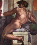 michelangelo Ignudo c Art A4 Photo Print