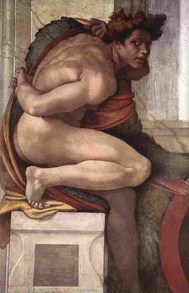 michelangelo Ignudo e Art A4 Photo Print