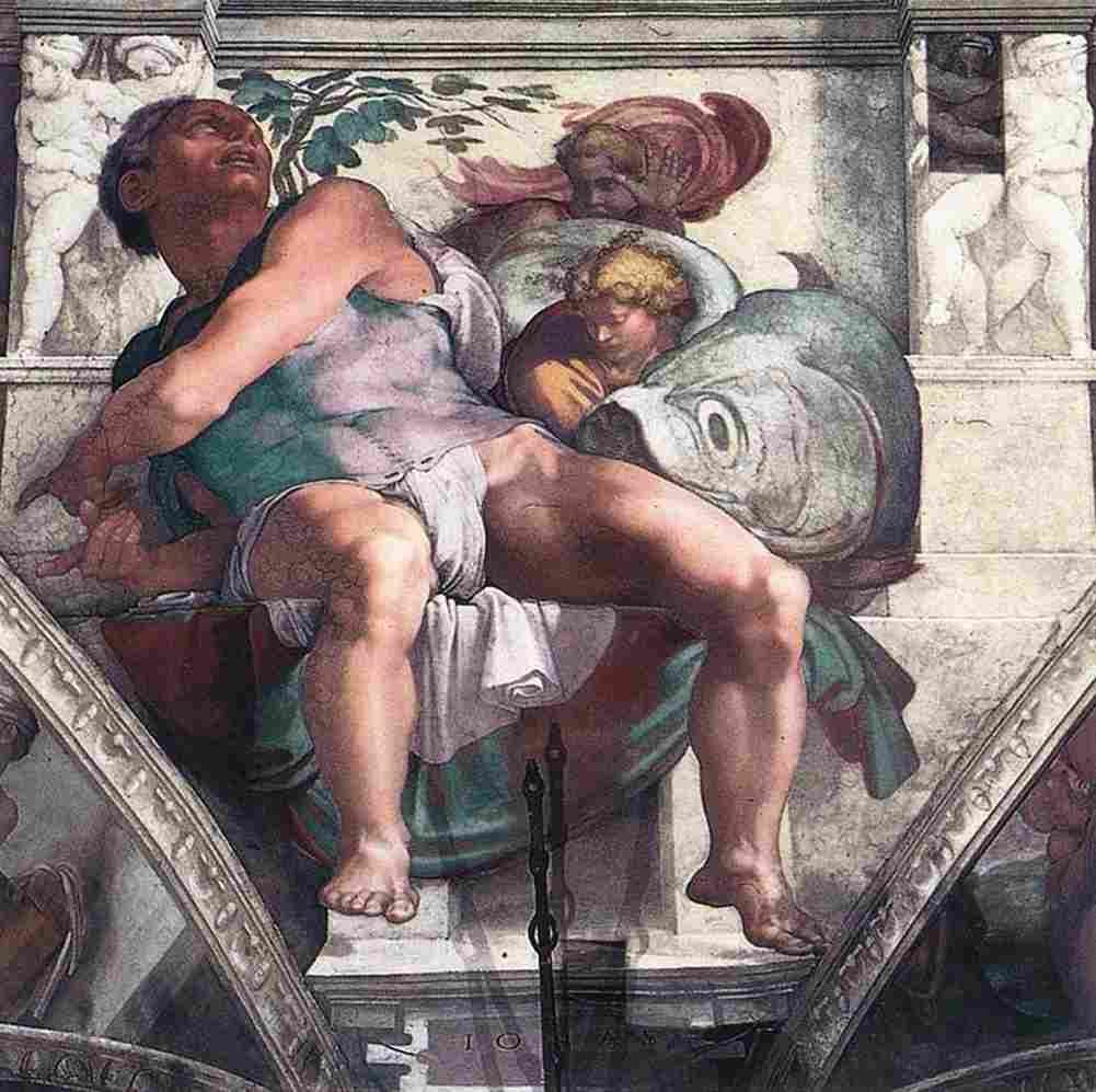 michelangelo Prophet Jonah Art A4 Photo Print