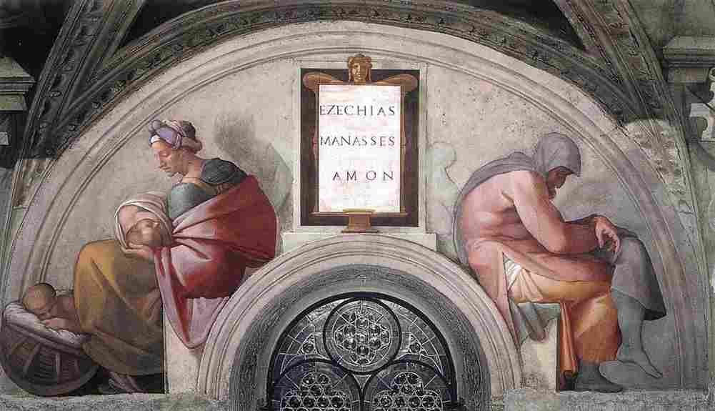 michelangelo r Hezekiah Manasseh Amon Art A4 Photo Print