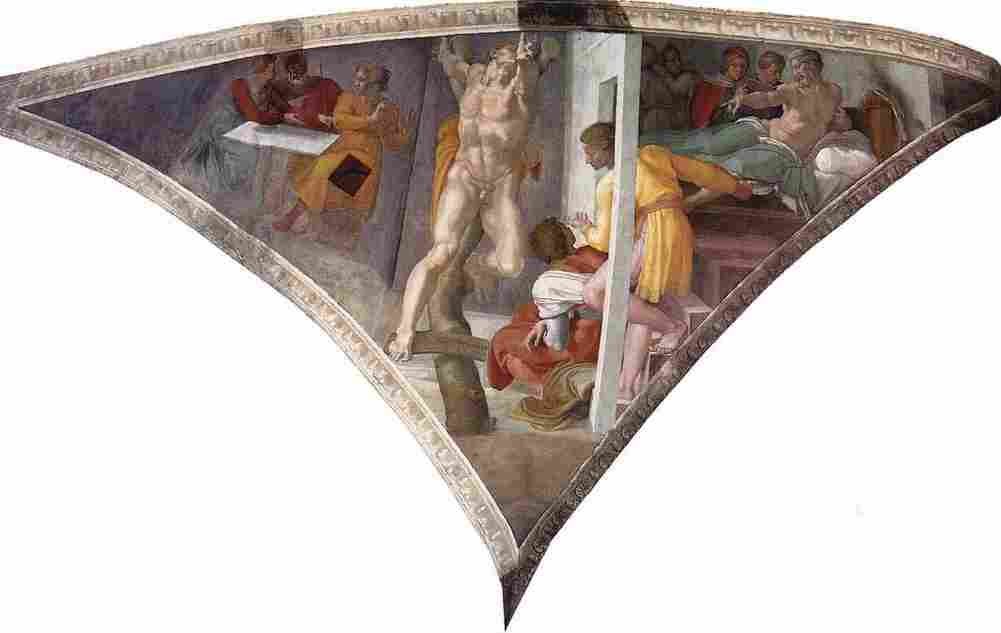 michelangelo s Punishment of Haman Art A4 Photo Print