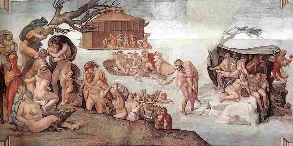 michelangelo the deluge Art A4 Photo Print