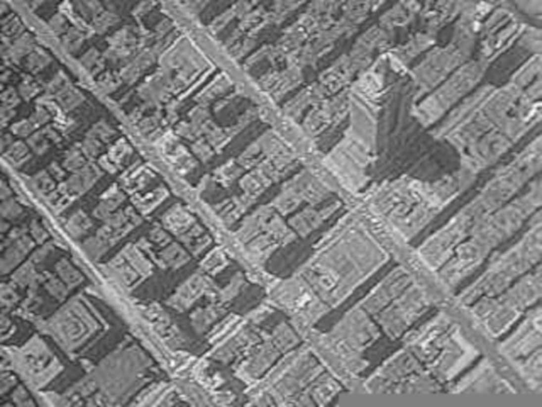 midtown manhattan aerial1980s 1990s A4 Photo Print