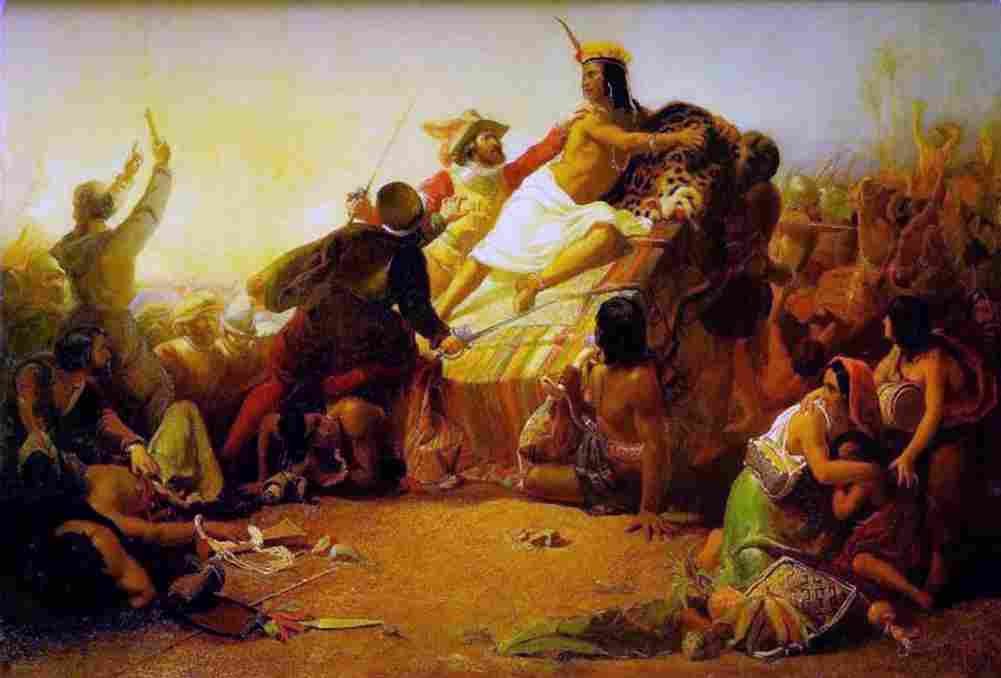 mil Pizarro Seizing the Inca of Peru Art A4 Photo Print