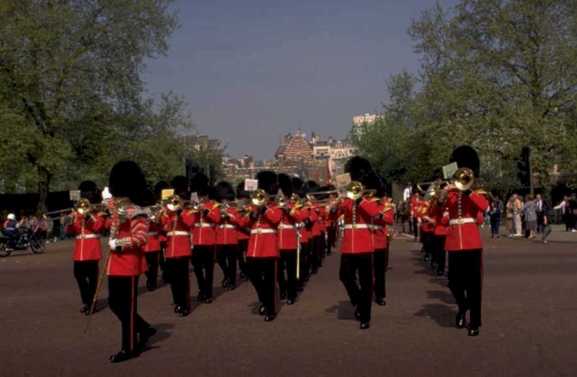 military band parade 1980s 1990s A4 Photo Print