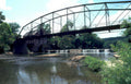 mill bridge waterfall Vintage A4 Photo Print