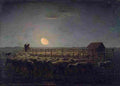 millet jean francois the sheepfold Art A4 Photo Print