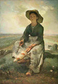 millet jean francois young shepherdess Art A4 Photo Print
