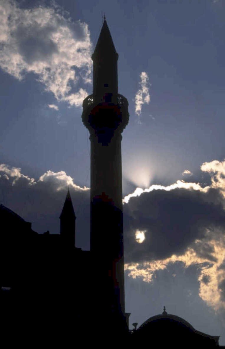 minaret mosque sky 1980s 1990s A4 Photo Print