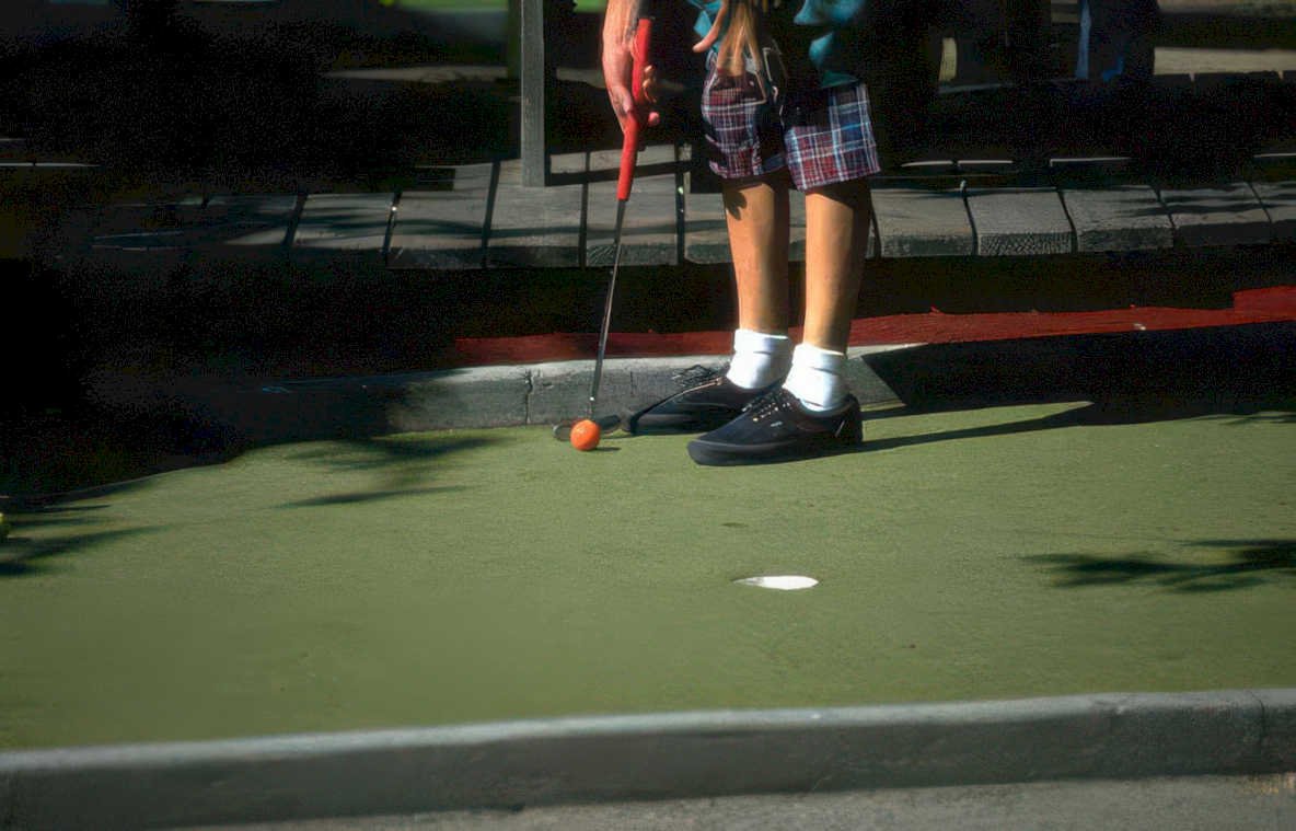 miniature golf swing Vintage A4 Photo Print