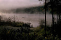 misty lake scene 1980s 1990s A4 Photo Print