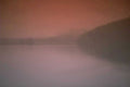 misty lake sunset 1980s 1990s A4 Photo Print