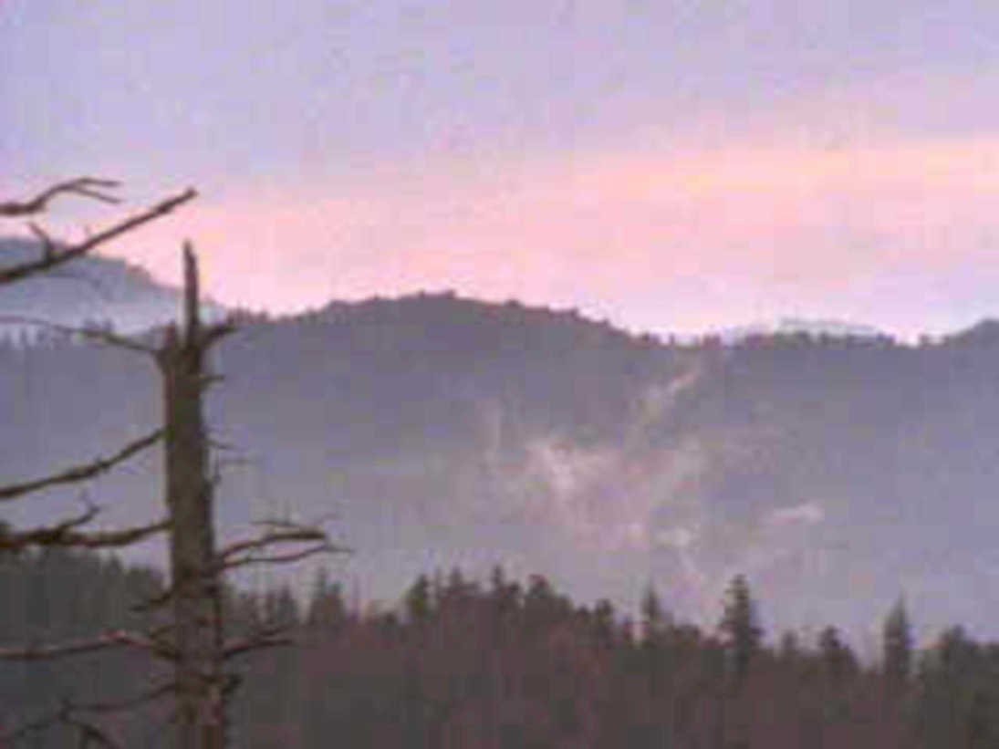 misty mountains dawn1980s 1990s A4 Photo Print