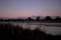 misty wetland mountains 1980s 1990s A4 Photo Print