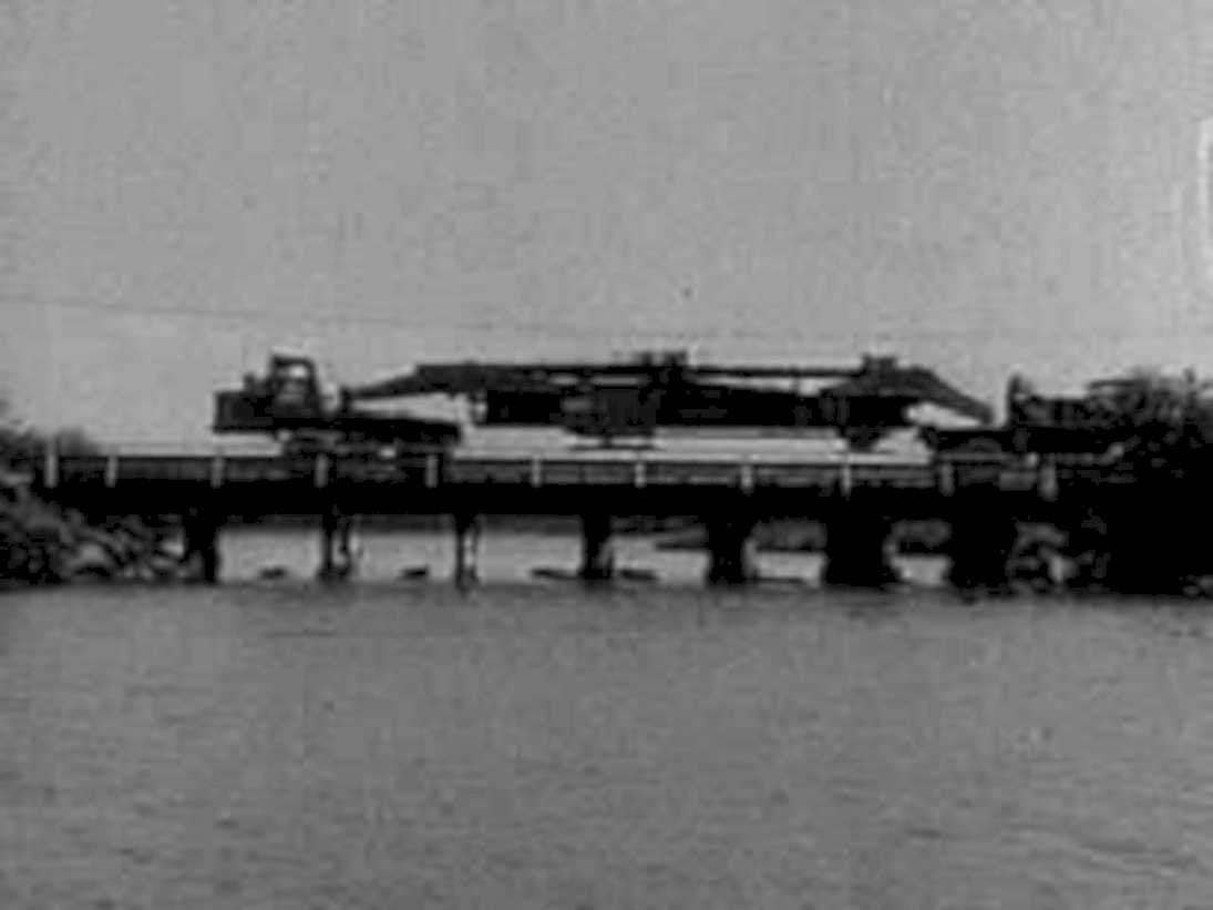 mobile bridge river1980s 1990s A4 Photo Print
