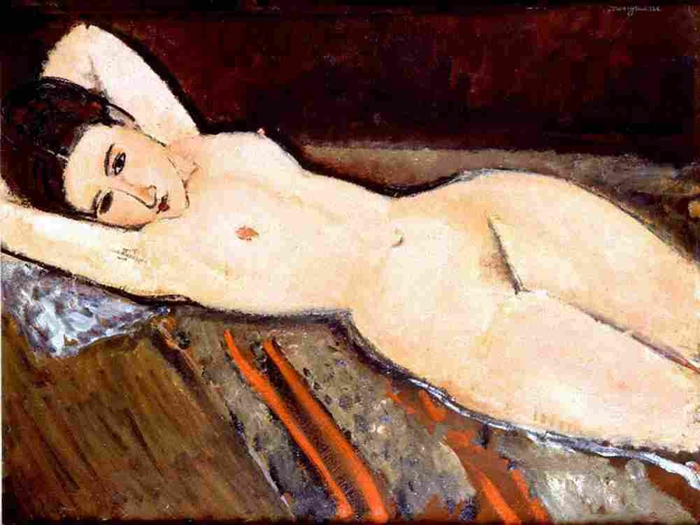 mod A Reclining woman Art A4 Photo Print