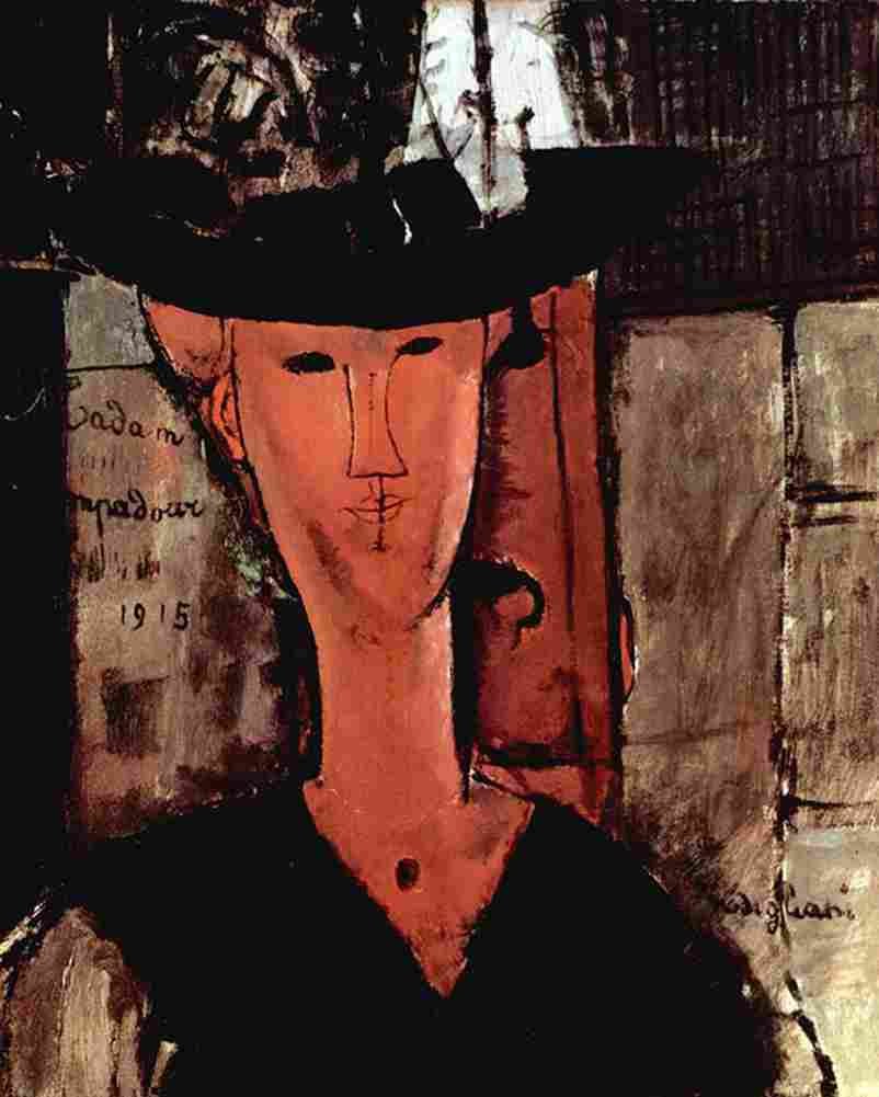 mod Lady with Hat Art A4 Photo Print