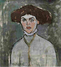 mod a Head of a Young Woman Art A4 Photo Print