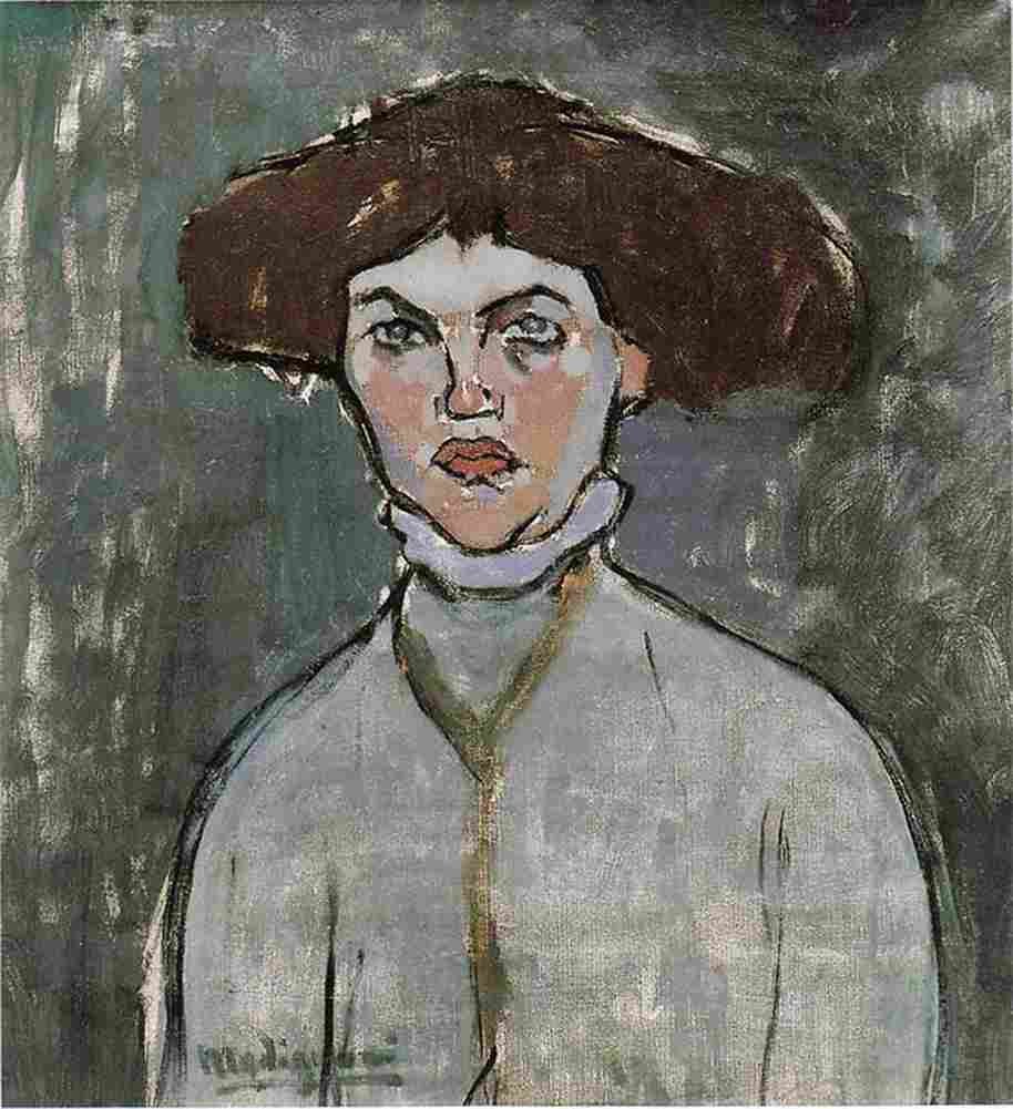 mod a Head of a Young Woman Art A4 Photo Print