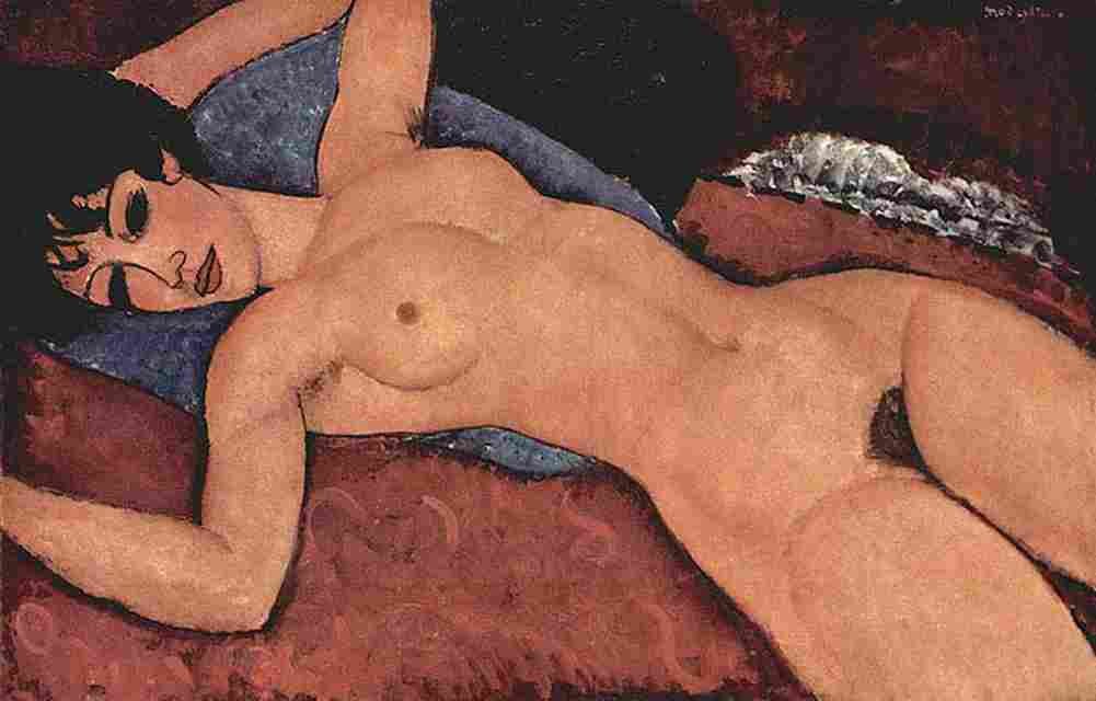 mod reclining Art A4 Photo Print