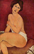mod seated woman Art A4 Photo Print