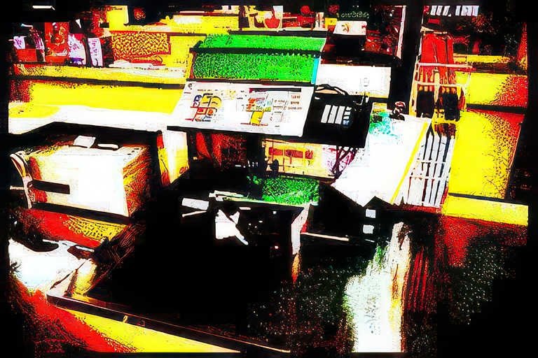model cityscape canal Vintage A4 Photo Print