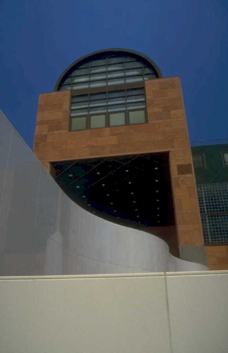 modern arch building 1980s 1990s A4 Photo Print