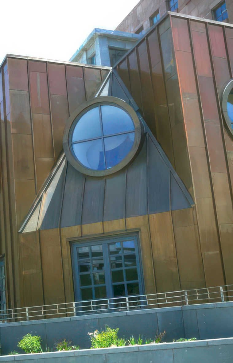modern building facade Vintage A4 Photo Print