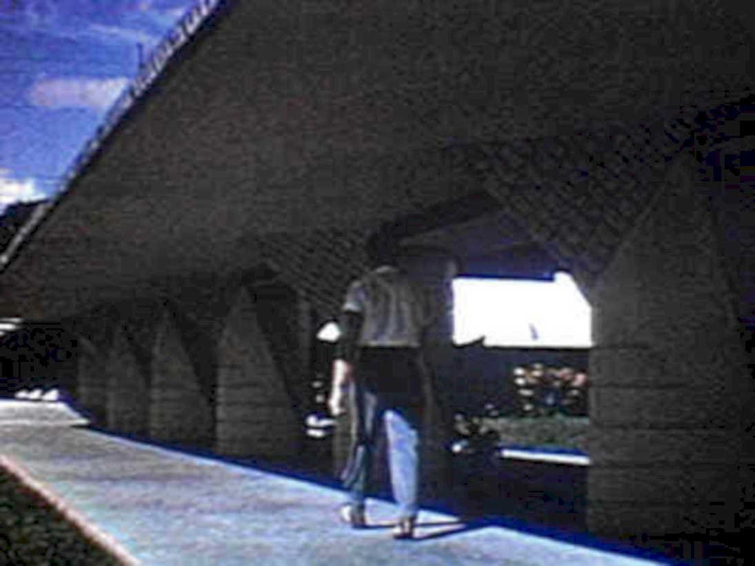 modern building roof1980s 1990s A4 Photo Print
