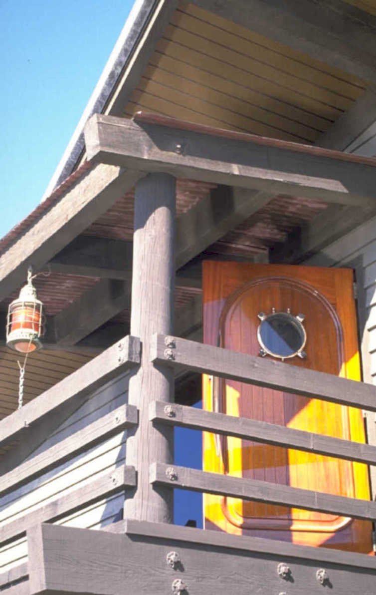 modern cabin balcony 1980s 1990s A4 Photo Print