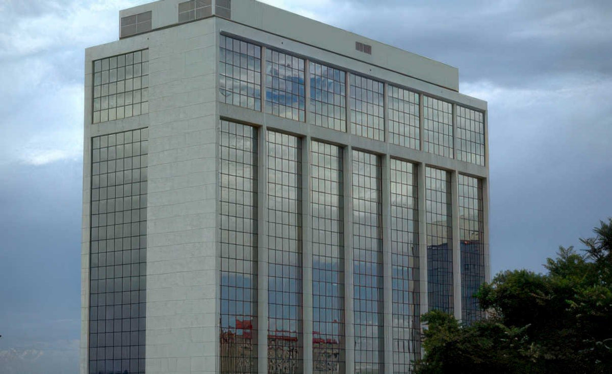 modern office building 1 Vintage A4 Photo Print
