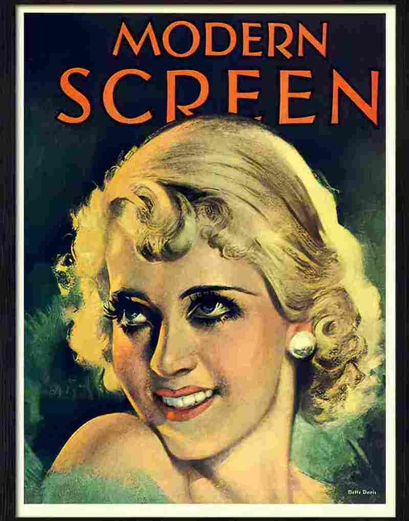 modern screen bette davis magazine cover 1930s Advert A4 Photo Print
