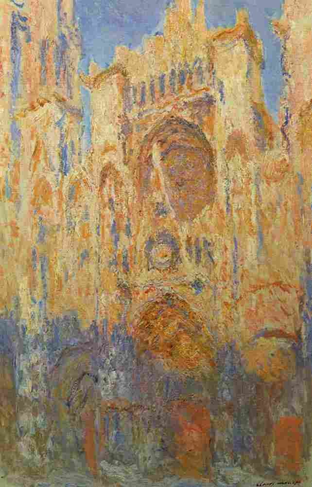 mon Rouen Cathedral Facade Sunset Art A4 Photo Print