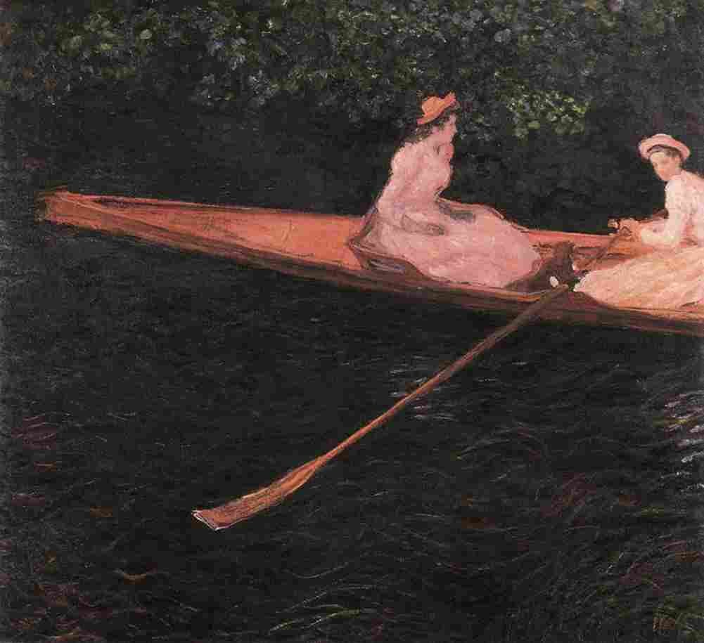 mon a Boat on the Epte Art A4 Photo Print