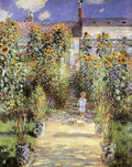 mon a Garden at Vetheuil Art A4 Photo Print