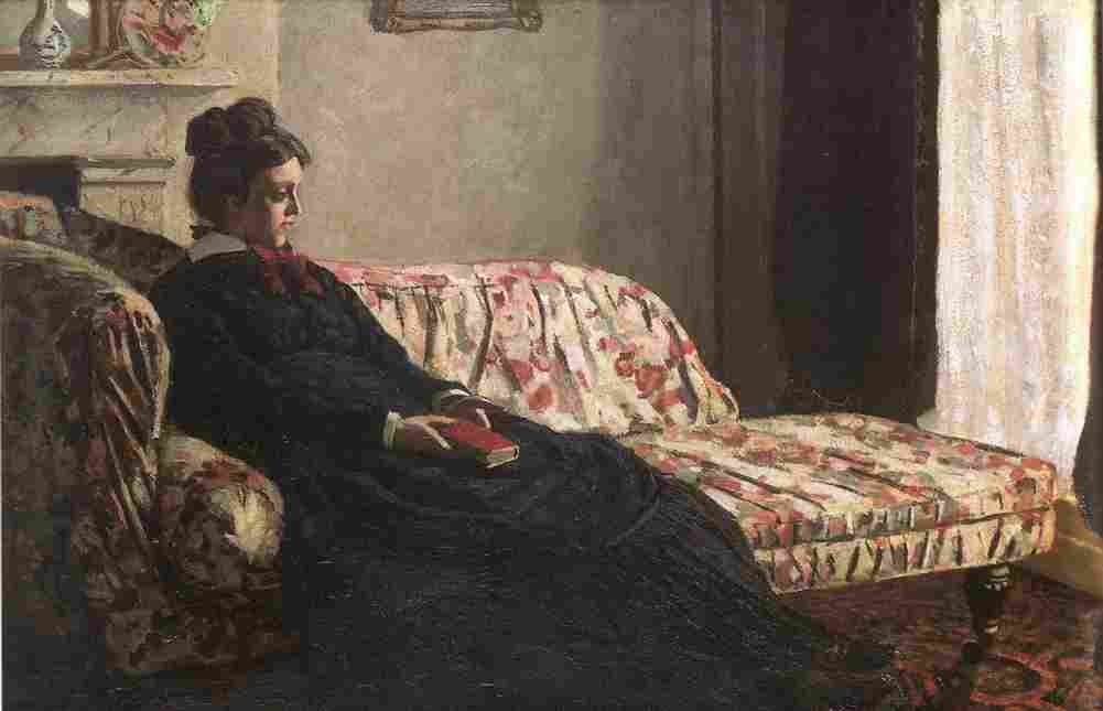 mon a Madame Monet on the Sofa Art A4 Photo Print