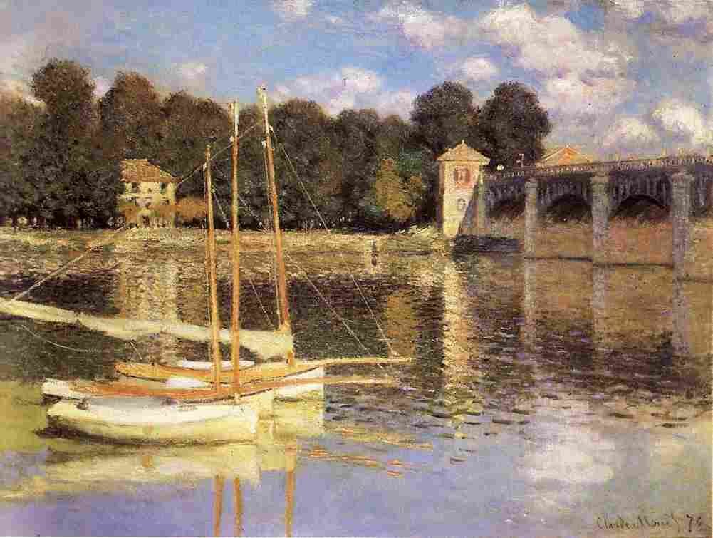 mon a The Bridge at Argenteuil Art A4 Photo Print