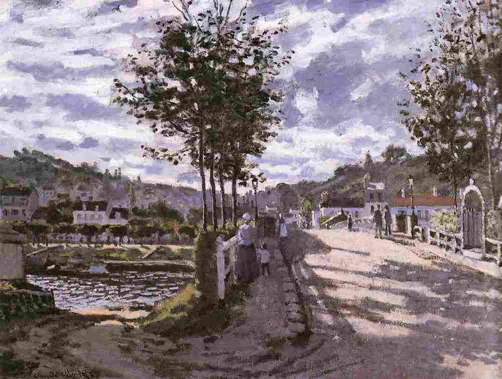mon a The Bridge at Bougival Art A4 Photo Print