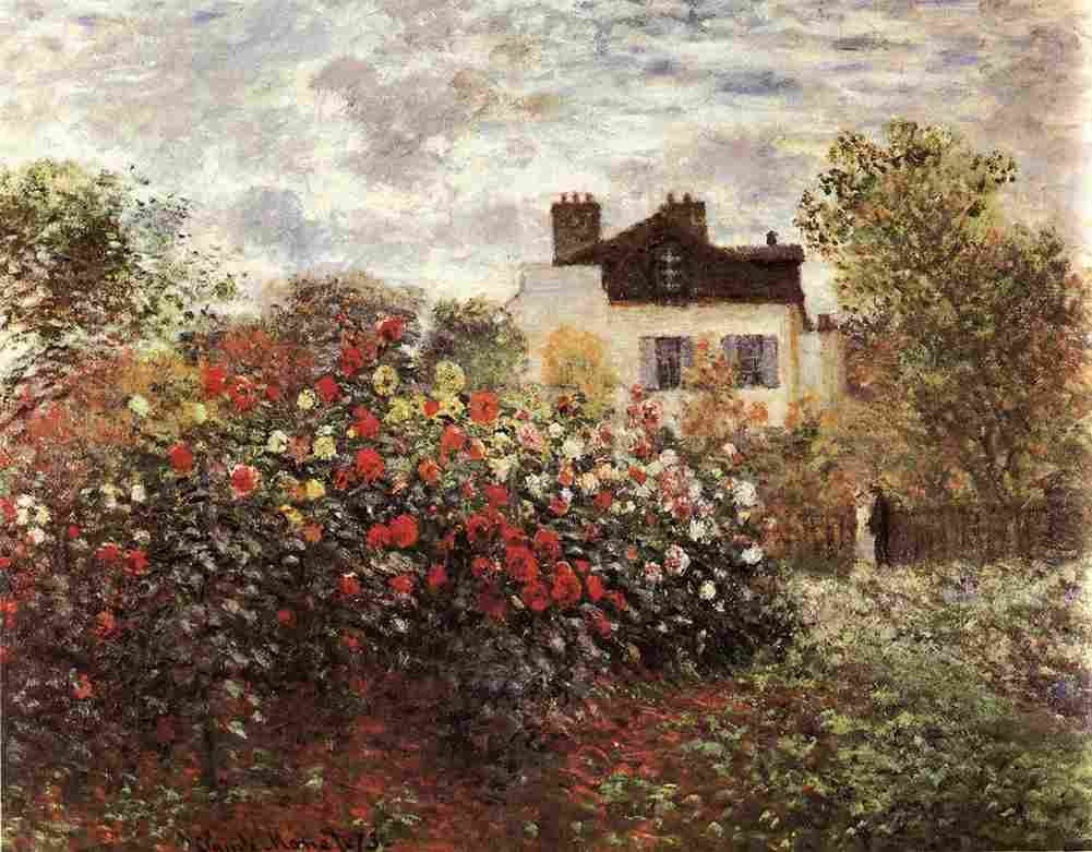 mon a The Garden at Argenteuil Art A4 Photo Print