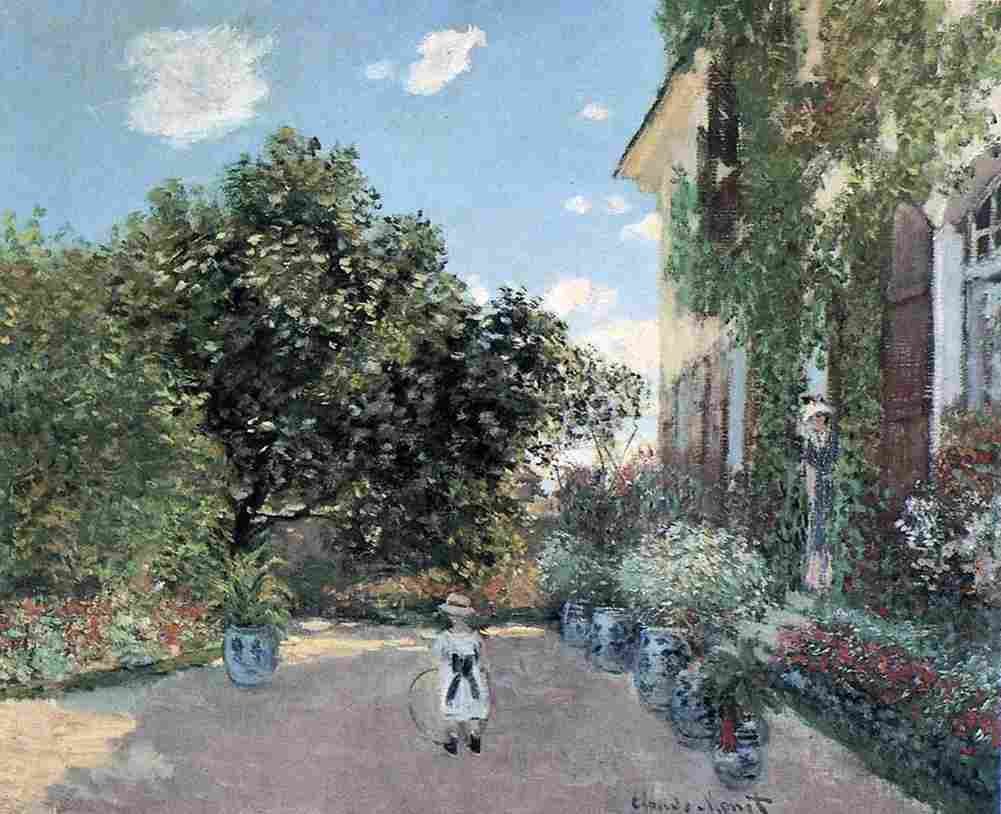 mon a The House at Argenteuil Art A4 Photo Print