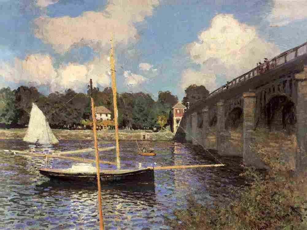 mon a The Road Bridge at Argenteuil Art A4 Photo Print