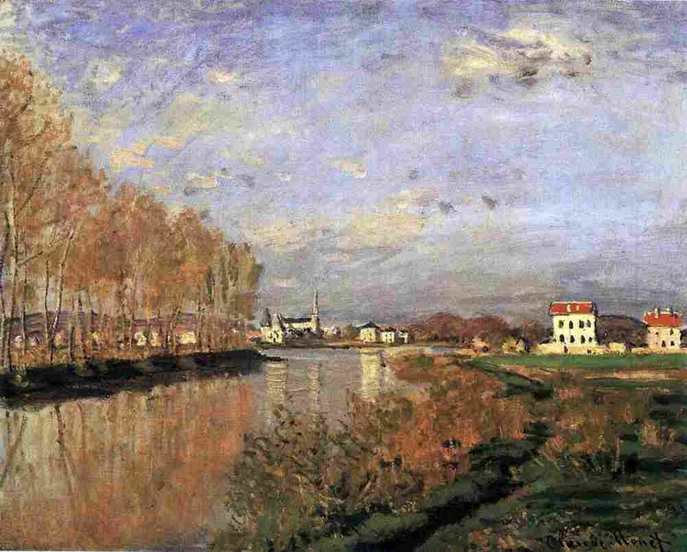 mon a The Seine at Argenteuil Art A4 Photo Print