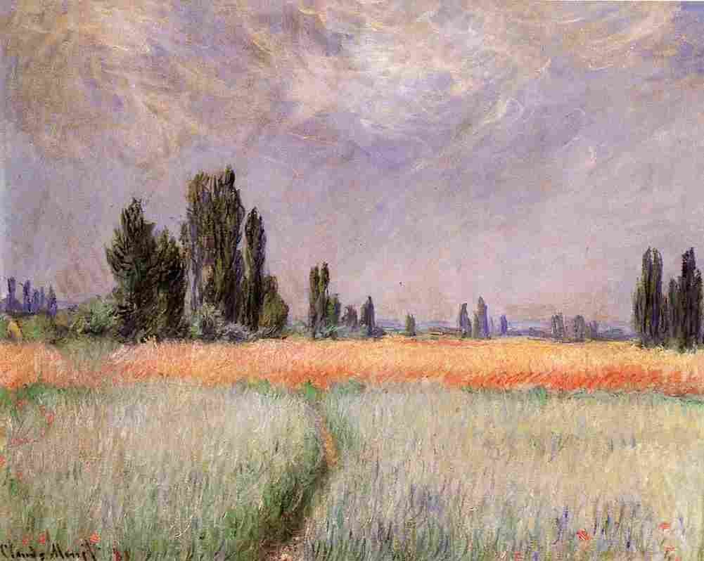 mon a Wheat Field Art A4 Photo Print