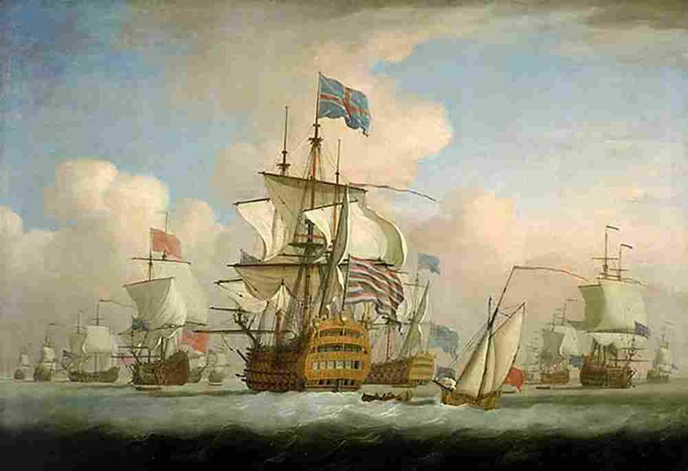 monamy An English Fleet Coming to Anchor Art A4 Photo Print